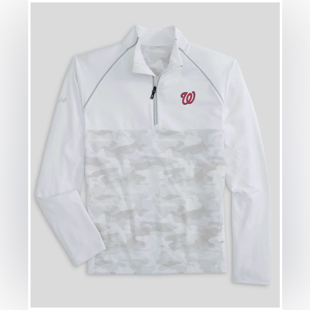 Johnnie-O Washington Nationals Keiser Camo
Mixed Media 1/4 Zip | Large | NWT